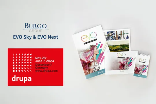Burgo Group digital papers at drupa 2024 stands
